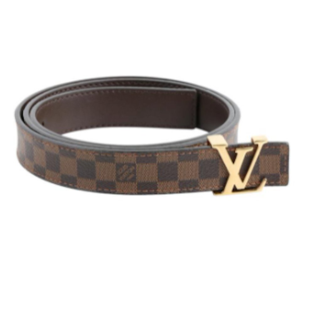 Louis Vuitton Initiales Gold Damier Men's Belt Size 48